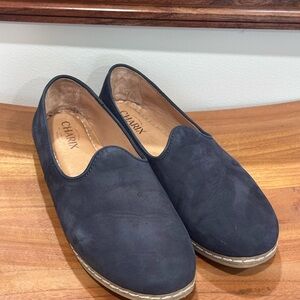 Charix Navy Blue Nubuck slip on